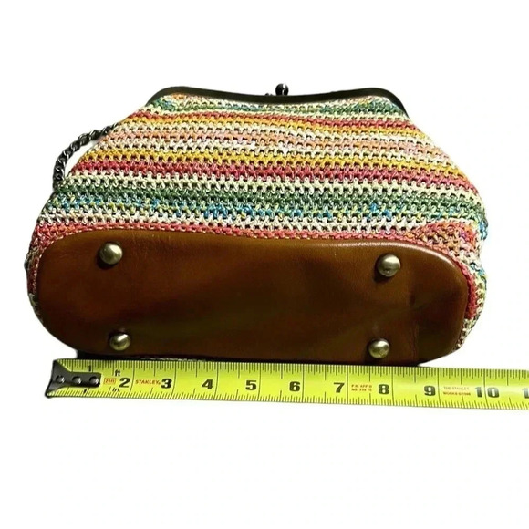 Patricia Nash satchel,purse,Laureana.Coral  multi Spanish ,woven,zig zag,boho - Picture 8 of 15